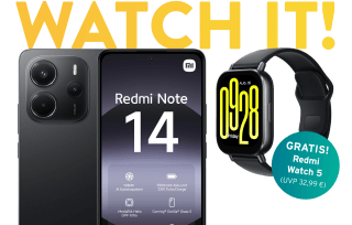 Xiaomi Redmi Note 14 mit Redmi Watch 5 in schwarz. 
